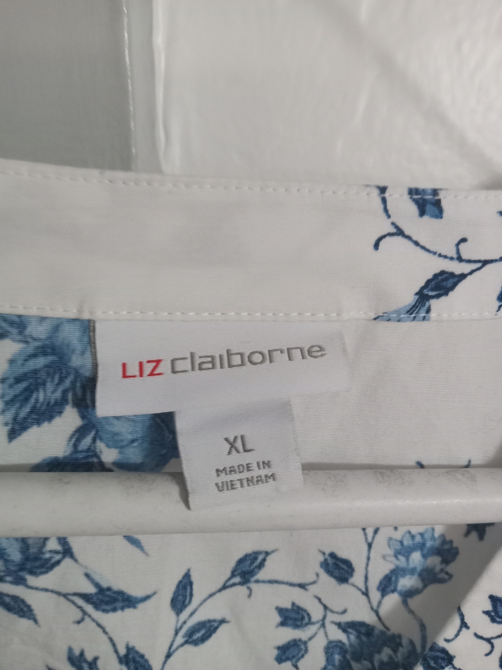 Floral Button Up Midi Dress in Blue and White - Picture 2 of 10